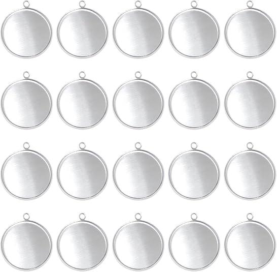 Resin Crafts Diy - 20 Buah Baki Liontin Bulat dari
