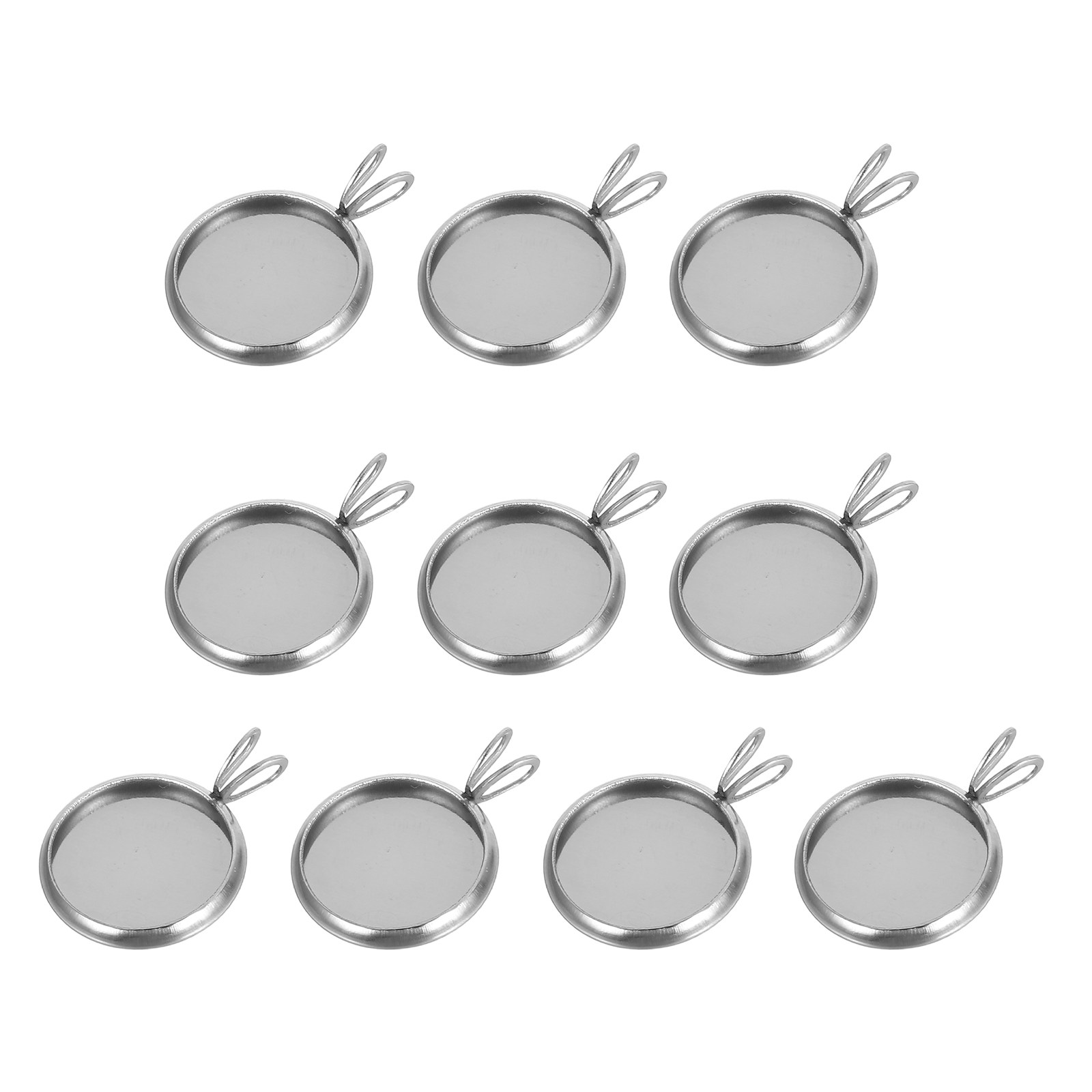 Resin Crafts Diy - 10 Buah Alas Liontin Bulat 12Mm
