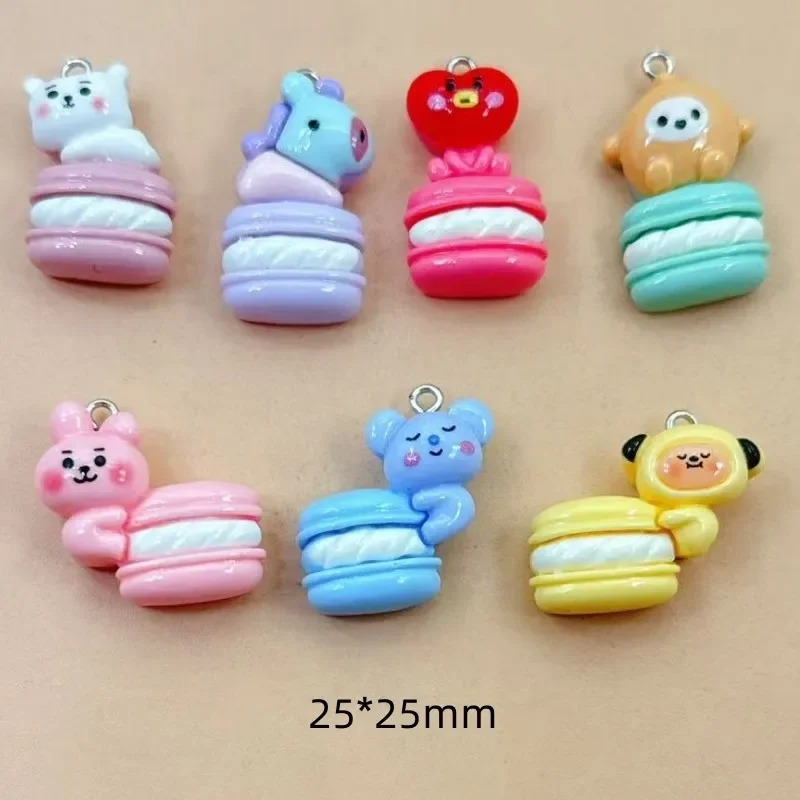 Resin Crafts Diy - 10pcs Aksesoris Resin Kartun Campuran, Liontin