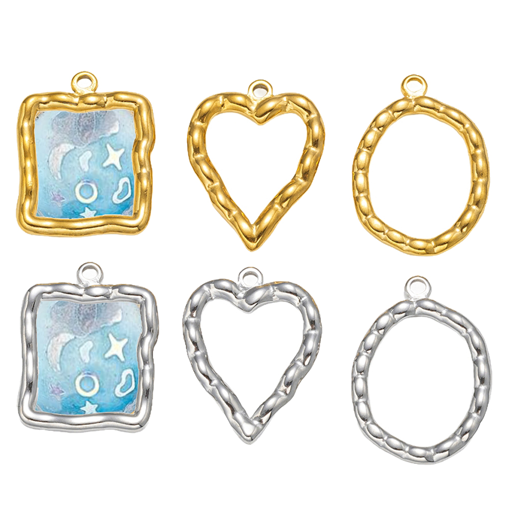 5 pcs Liontin Bingkai Berongga - Resin Craft Projects ulasan dan harga