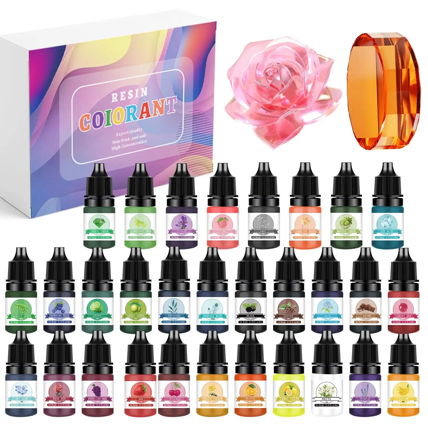 30 Warna 5ml Kit Pigmen Resin  - Epoxy Uv Resin Kit ulasan dan harga