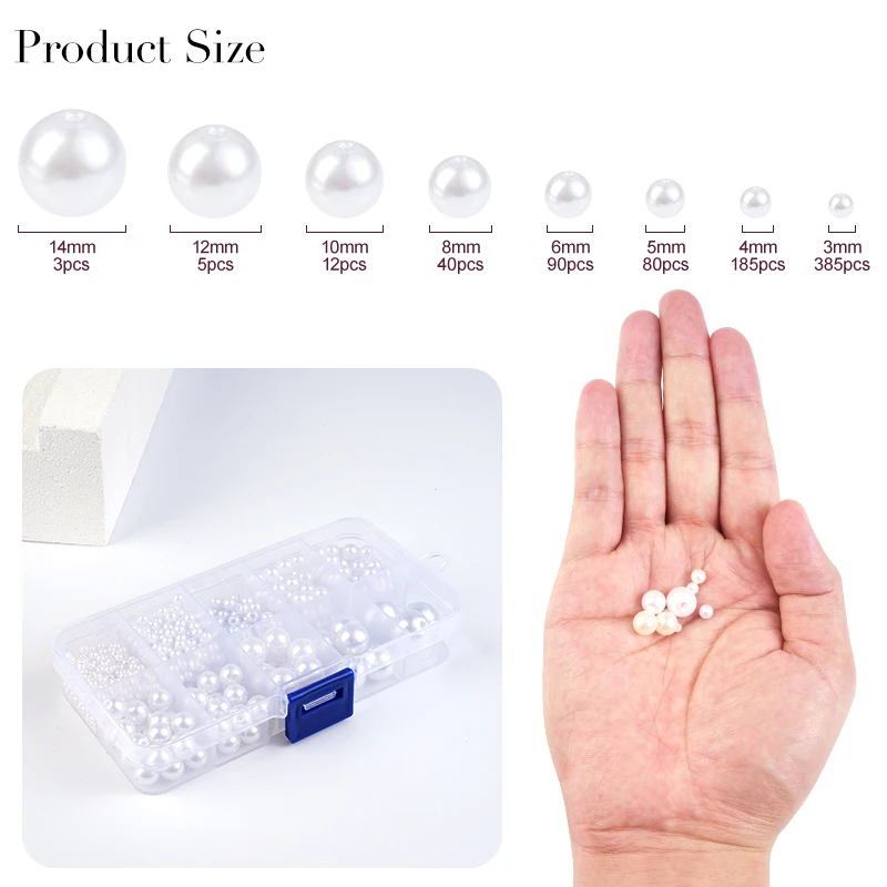 800pcs Manik-manik Resin Mutia - Resin Crafts Diy ulasan dan harga