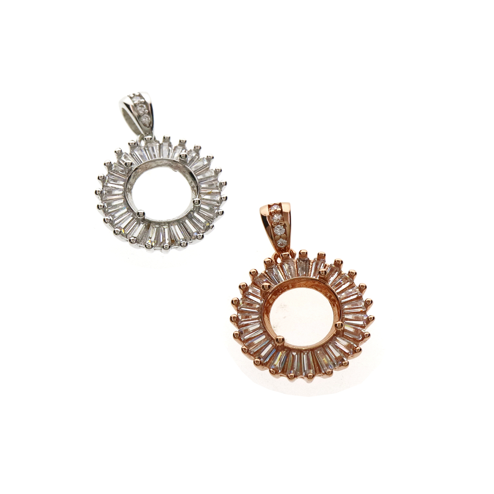 4-12 Mm Round Bezel Mawar Emas - Bezels Set Pendant ulasan dan harga