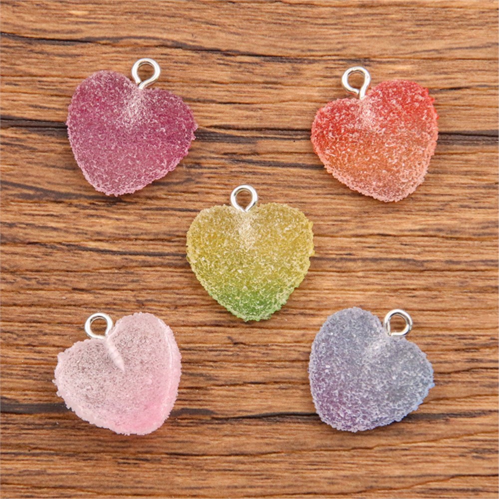 20 Buah Liontin Jimat Hati Bin - Resin Craft Projects ulasan dan harga